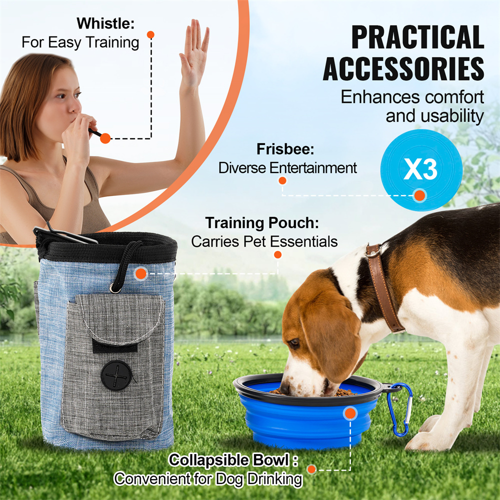 Equipo de Entrenamiento de Agilidad para Perros 7 Piezas Actualizado con Obstáculos, Dos Túneles y Aro — imagen 4