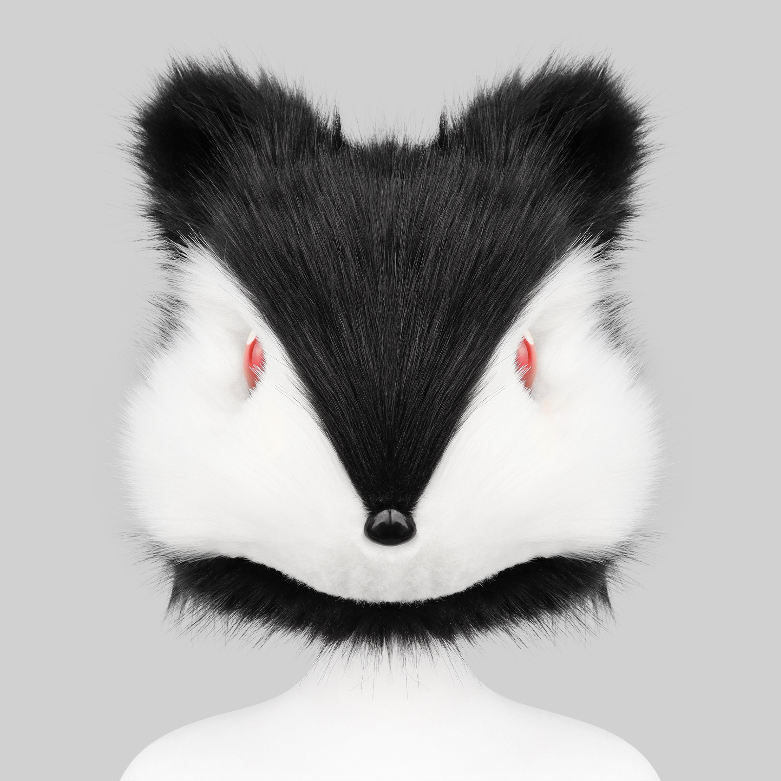Single-Head Finished Fursuit Headpiece, Squirrel-Type Mouse Fursuit Head Mask, Cosplay Costume for Convention, Wearable Fursona Apparel — image 3