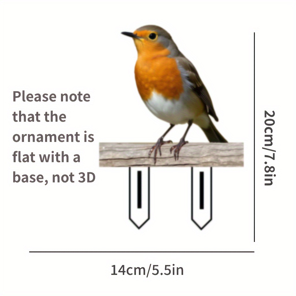 Adorno de Pájaro Rojo en Acetato para Patio — imagen 6