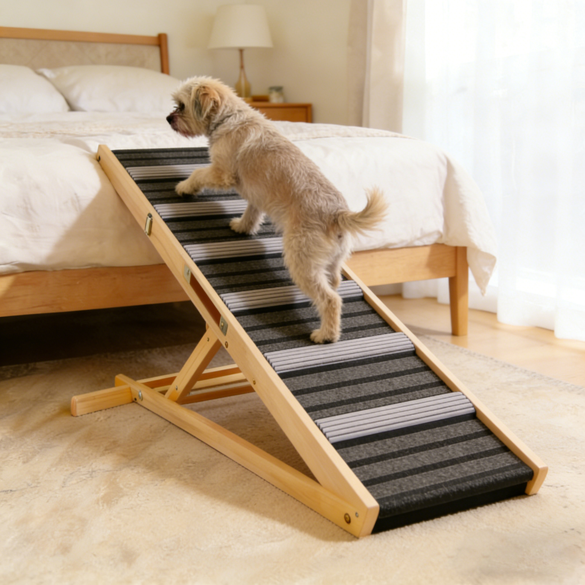 Rampa para Perros Mejorada 2026 para Sofá, Rampa para Perros Pequeños, 6 Alturas Ajustables de 14'' a 25", Escalones Portátiles y Estables para Mascotas con Almohadilla Antideslizante, Rampas para Mascotas para Sofá y Escaleras — imagen 7