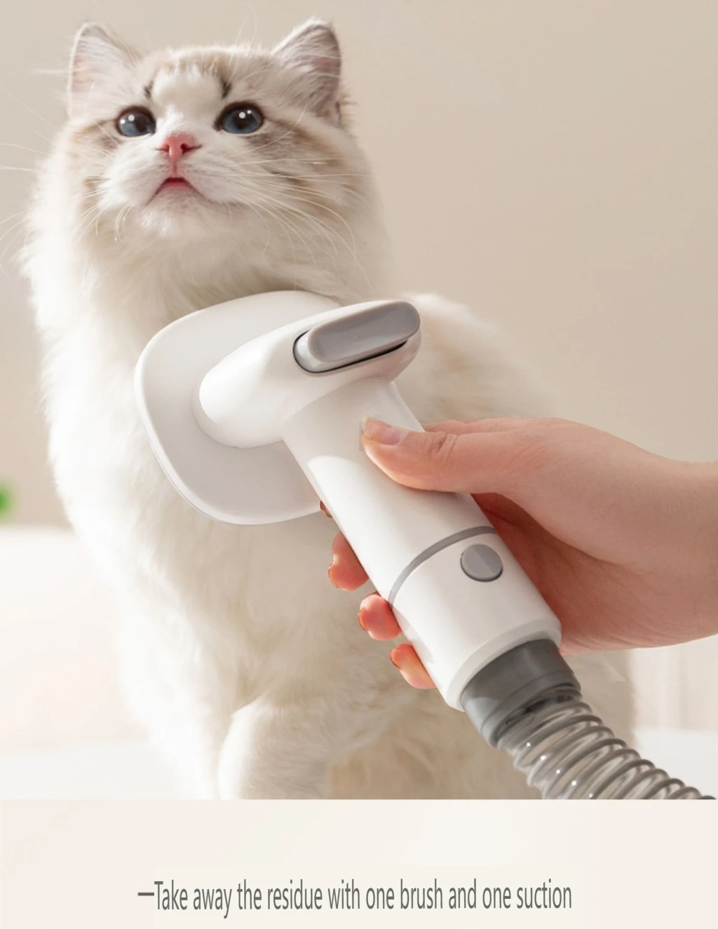 Kit de aspirador para pelaje animal y cepillo para perros con capacidad de 2.3L - Recogedor de pelo de mascotas con tazón más grande — imagen 5