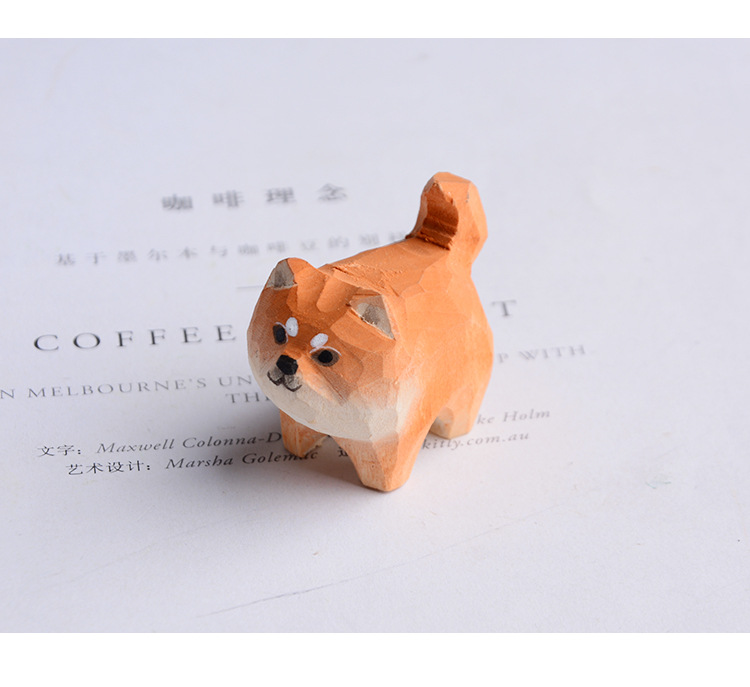 Creative Wooden Cat Trinkets Crafts Handmade Wood Carving — image 38