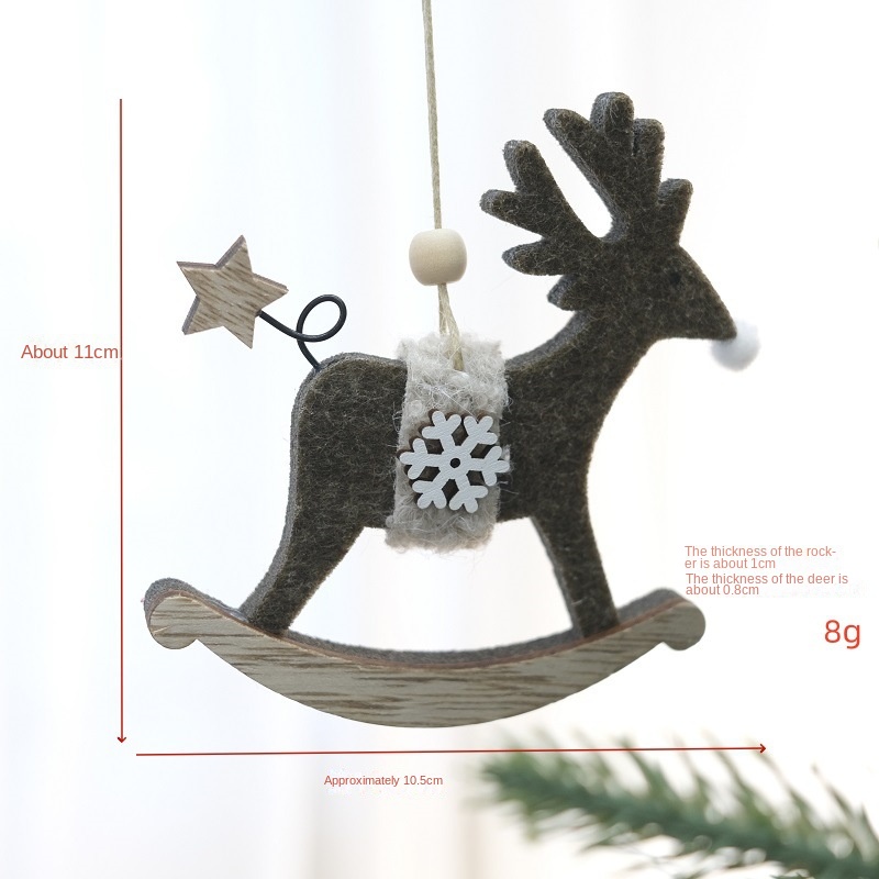 Decoraciones de Ciervo y Caballo de Felt Nórdico para Navidad - Adornos para Árbol, Hotel o Ventana — imagen 8