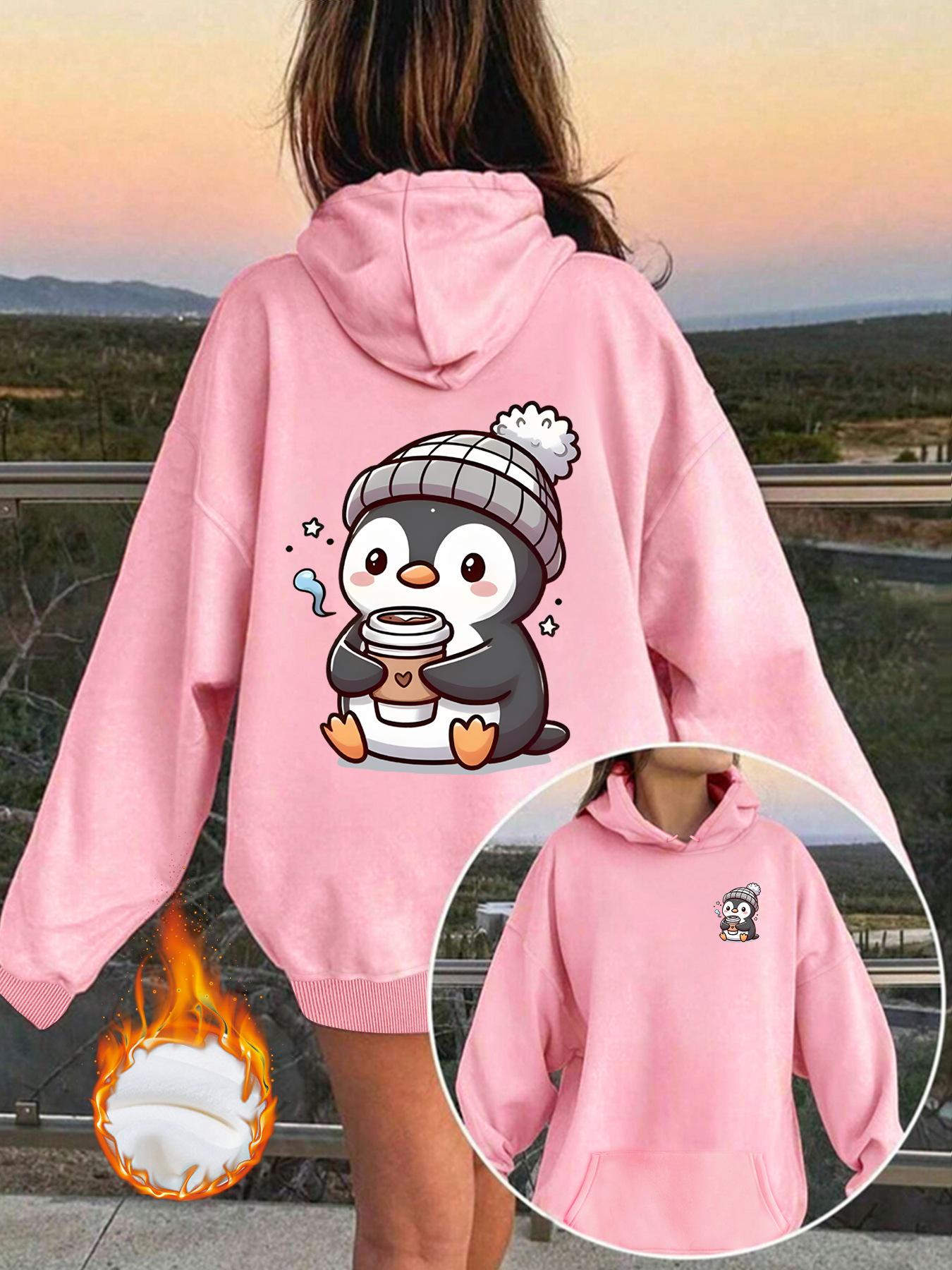 Goose print comfortable hoodie — image 8