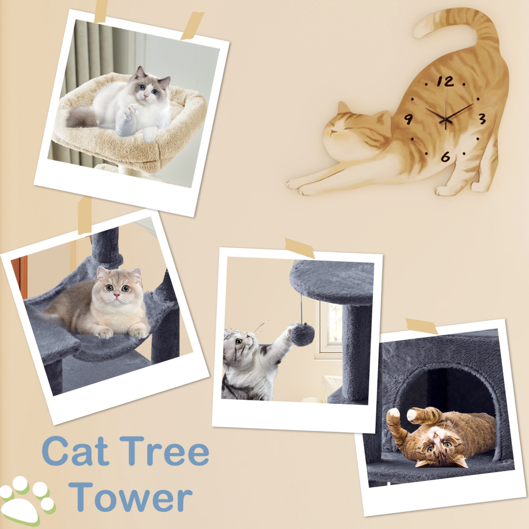 Torre para Gatos de Alto Rendimiento: Arbol Climático con Postes de Escarbar de Sisal Natural — imagen 16