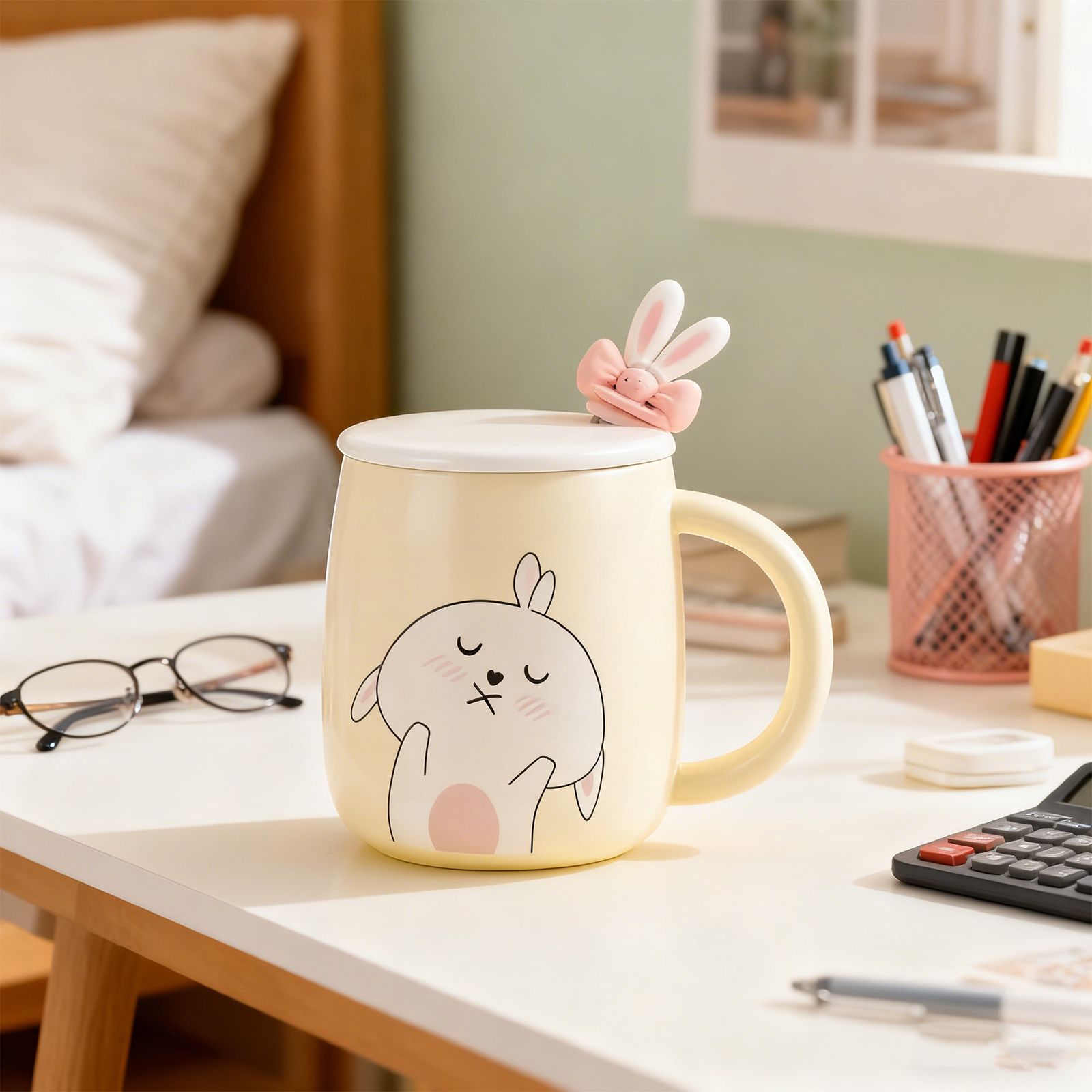 Taza de Cerámica para Conejo con Luz Azul Cielo — imagen 6