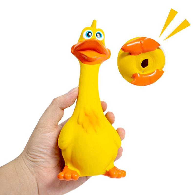 3 Piezas de Juguetes de Gallina Chillona de Látex, TPR Ecológico, Juguetes Interactivos para Morder y Jugar con Sonido para Perros — imagen 2