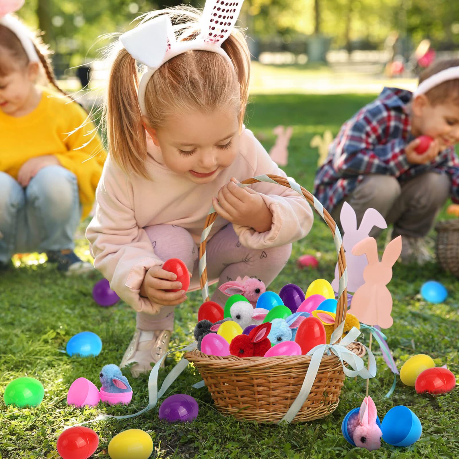 Conjunto de Decoraciones de Pascua de Conejos de Huevo Miniáticos — imagen 1