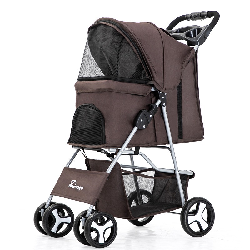 Portable Folding Pet Cart, Cat, Dog, Four Wheel Cart, Pet Out Cart, Teddy Cart, Cat Cart — image 11