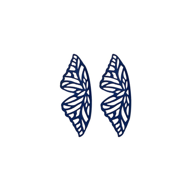 Hollow out butterfly earrings, simple and solid color fashionable earrings — image 1