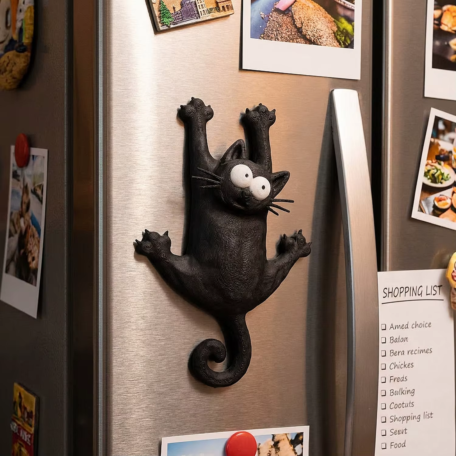 Creative & Cute Magnetic Cat Refrigerator Magnet — "Hang in There, Fridge Cat" — image 2