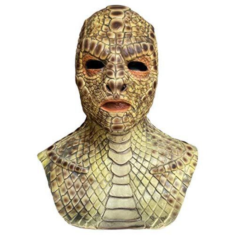 Lizard Man Basilisk Mask – Realistic Scaled Full Face Latex Reptile Headpiece, Unisex Adult Horror Costume — image 5
