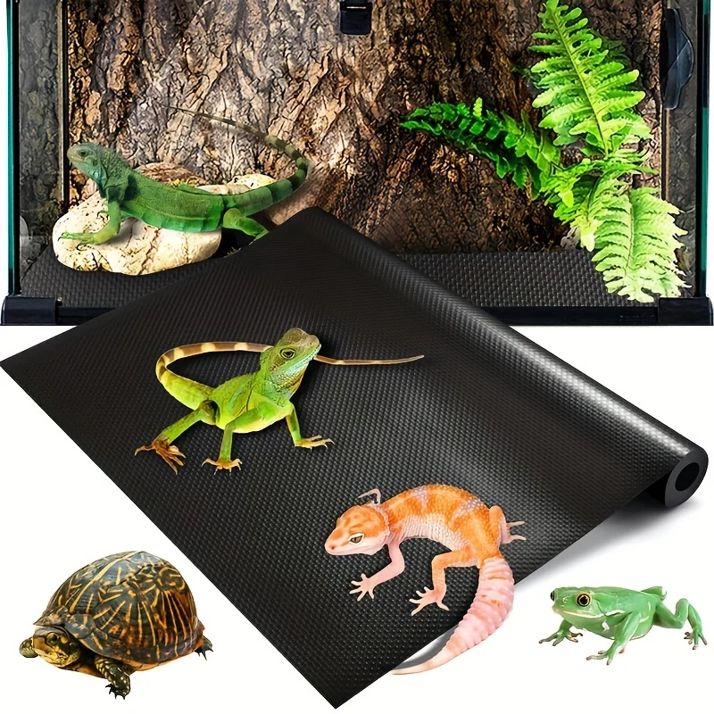 Mat for Reptile Terrariums, Suitable for Amphibians, Designed for Bearded Dragons, Leopard Geckos, Snakes, And Turtles.Cut to Size — image 1
