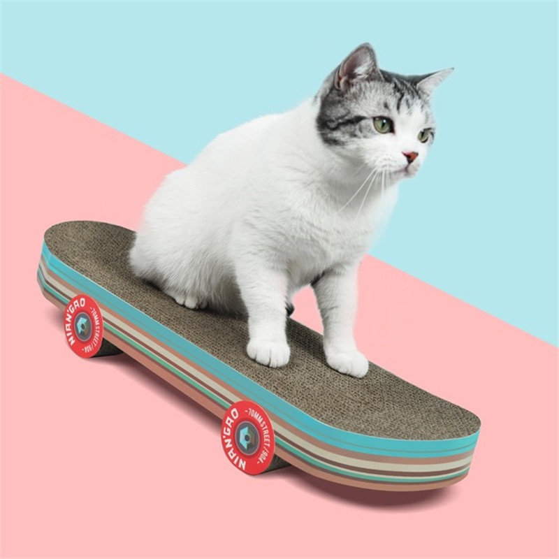 Rice Cake Skateboard Cat Scratching Board Corrugated Small Cat Supplies Cat Toys — image 2