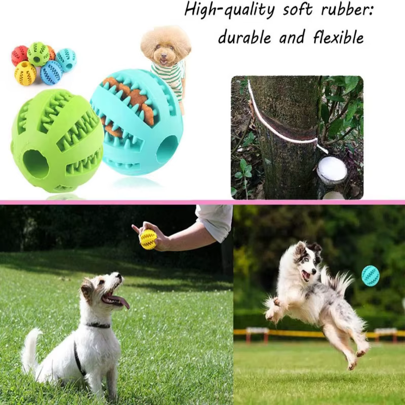 Pelota Interactiva de Goma para Perros Juguetes para Cachorros Limpiador de Dientes y Comida para Mascotas Pelotas de Goma Resistentes para Gatos y Perros — imagen 3