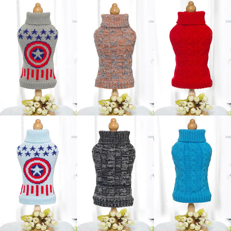 Ropa de Invierno para Perros de Lana - Chaqueta para Chihuahuas, Poodles y Gatos - Vestido para Pequeños y Medianos Canes - Dachshund, Yorkshire — imagen 1