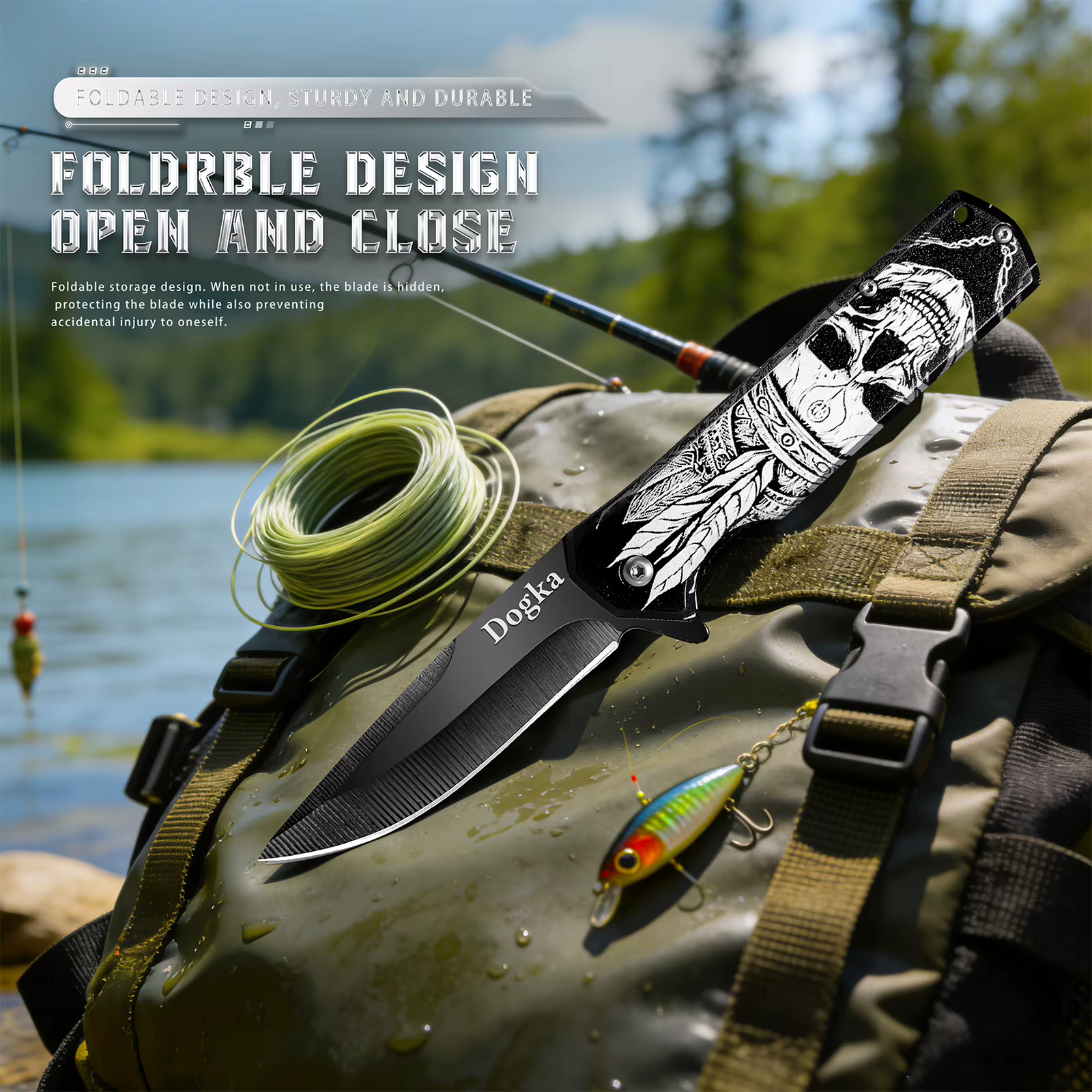 Tribal-patterned handle, unique design, sharp and durable blade, a must-have for collection — image 4