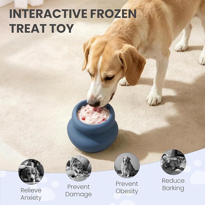 Freeze Dog Enrichment Lick Toy, Stuffable Frozen Treat Bowl For Slow Feeding And Interactive Pet Enrichment — image 5