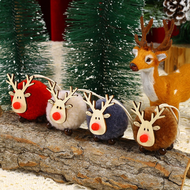 Christmas Decorations Wool Felt Cartoon Deer Pendant Creative New Deer Pendant Christmas Tree Pendant Gift — image 8