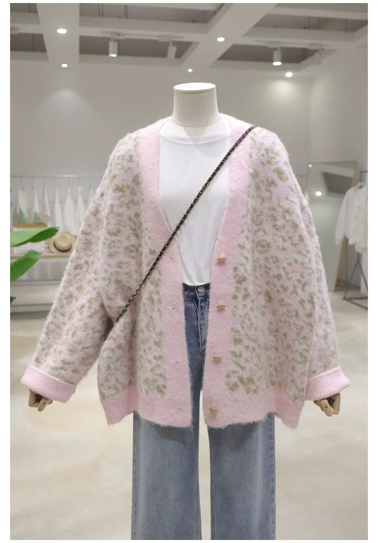 Leopard print cardigan loose sweater — image 8