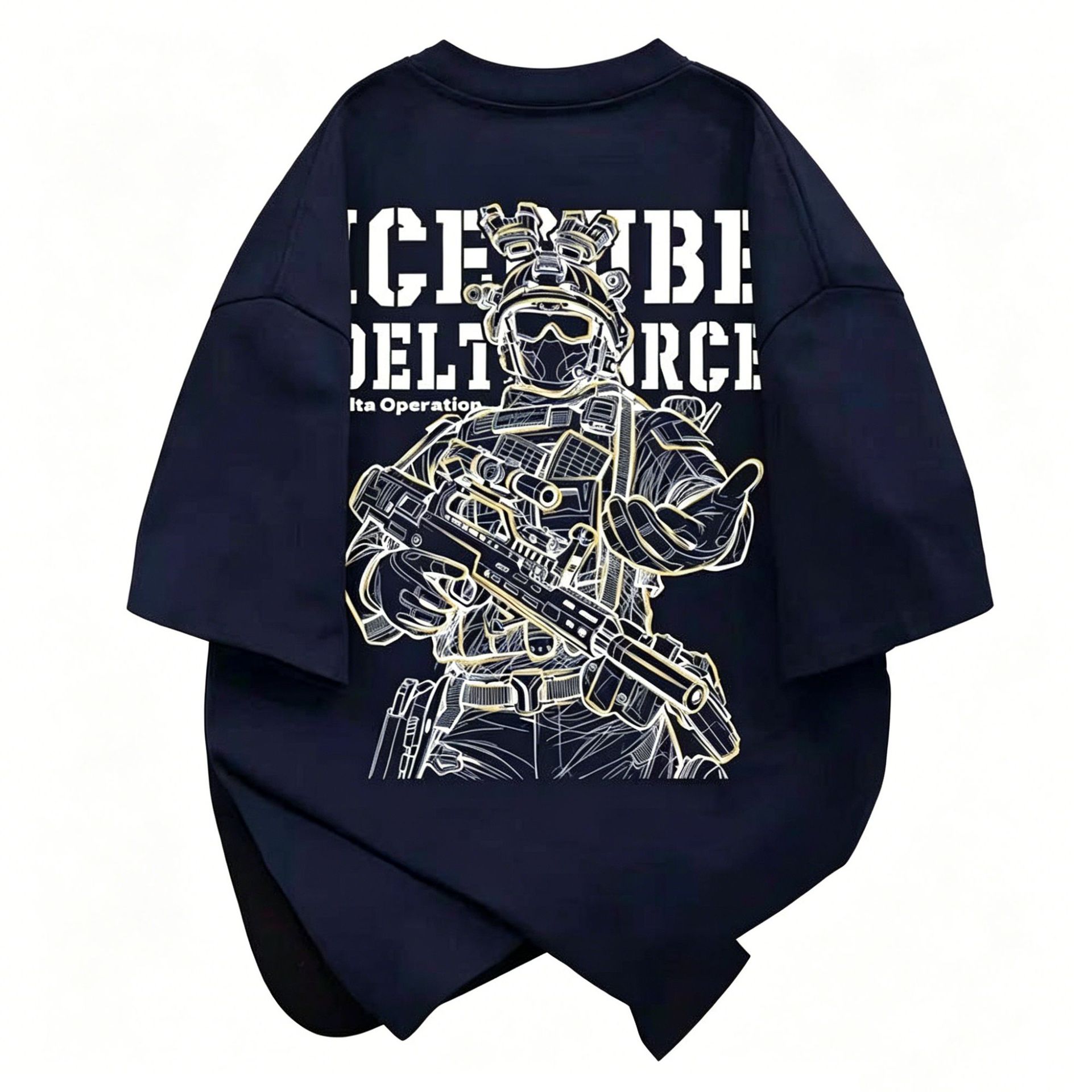 Boys' Pure Short Sleeve Delta Cool Dragon Lingxiao Hoodie Trendy Casual Top for Kids — image 2