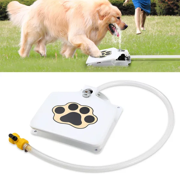 Fuentes de Agua para Perros al Aire Libre - Dispensador de Agua para Mascotas con Activación por Piso y Chorro — imagen 1
