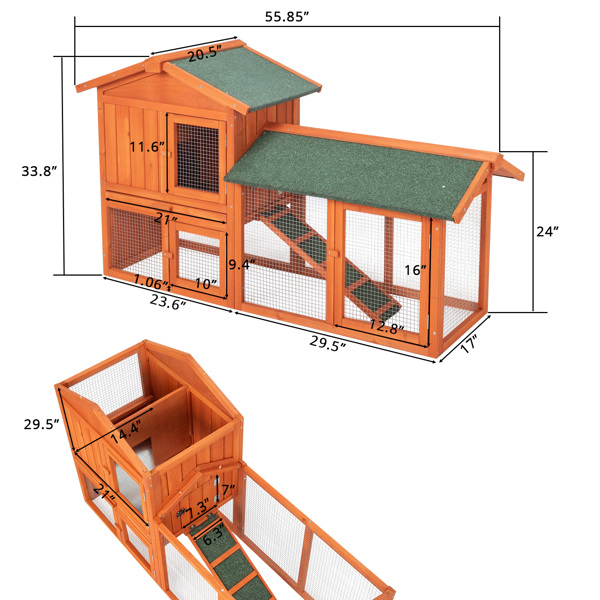 Casa de Pollos en Madera para Conejos y Pájaros - Galpón de Aves — imagen 9