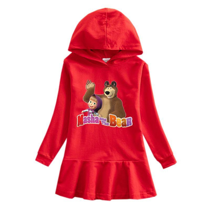 Girls hooded sweatshirt dress Martha and bear — image 10