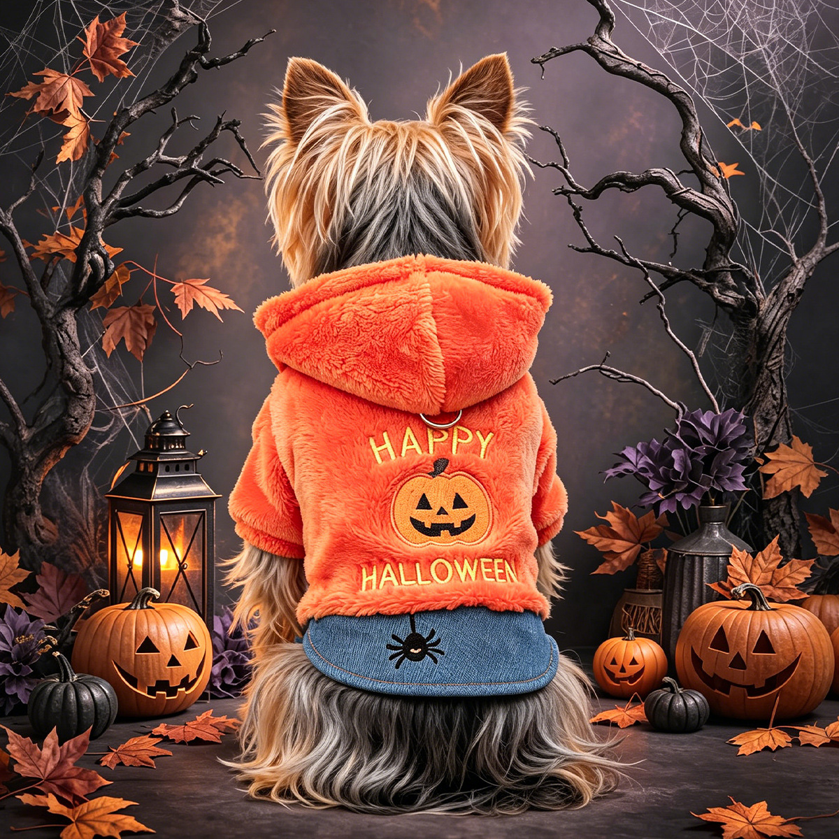 Cute Halloween Pumpkin Hoodie for Small Dogs and Cats, Pet Clothing Pet Apparel for Small Pets — image 1