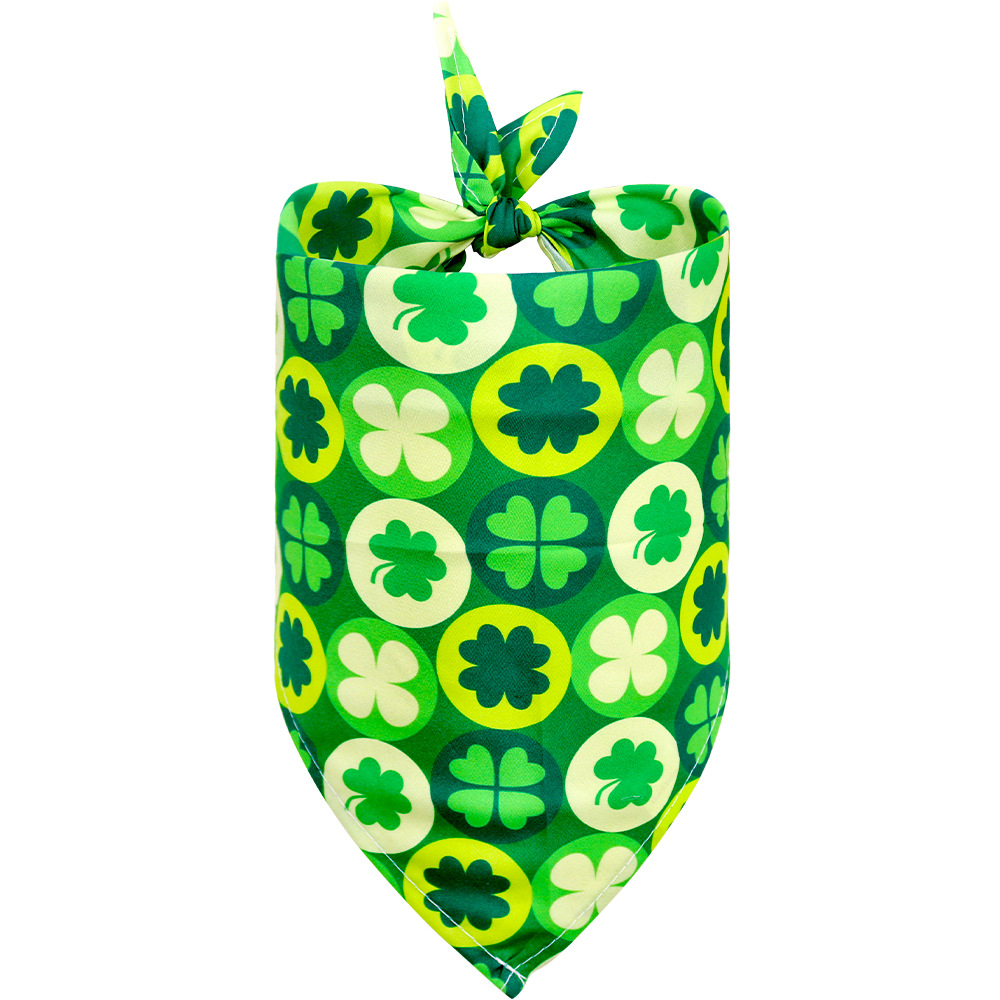 Accesorios para Mascotas Día de San Patricio Toalla de Saliva de Perro Triángulo Shamrock — imagen 10