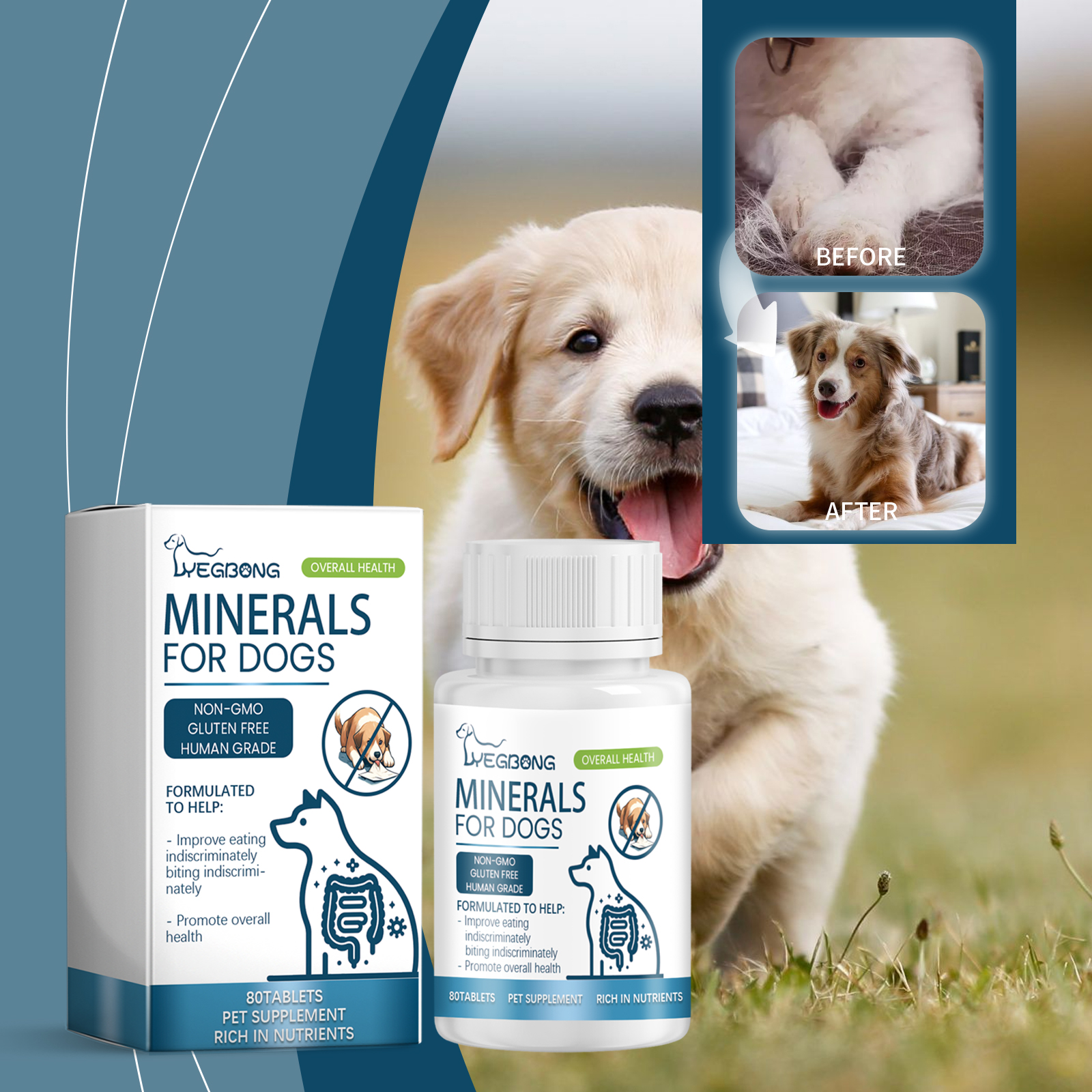 Yegbong Minerals For Dogs, Support Nerves And Promote Overall Health With Calcium And Magnesium Supplements — image 3