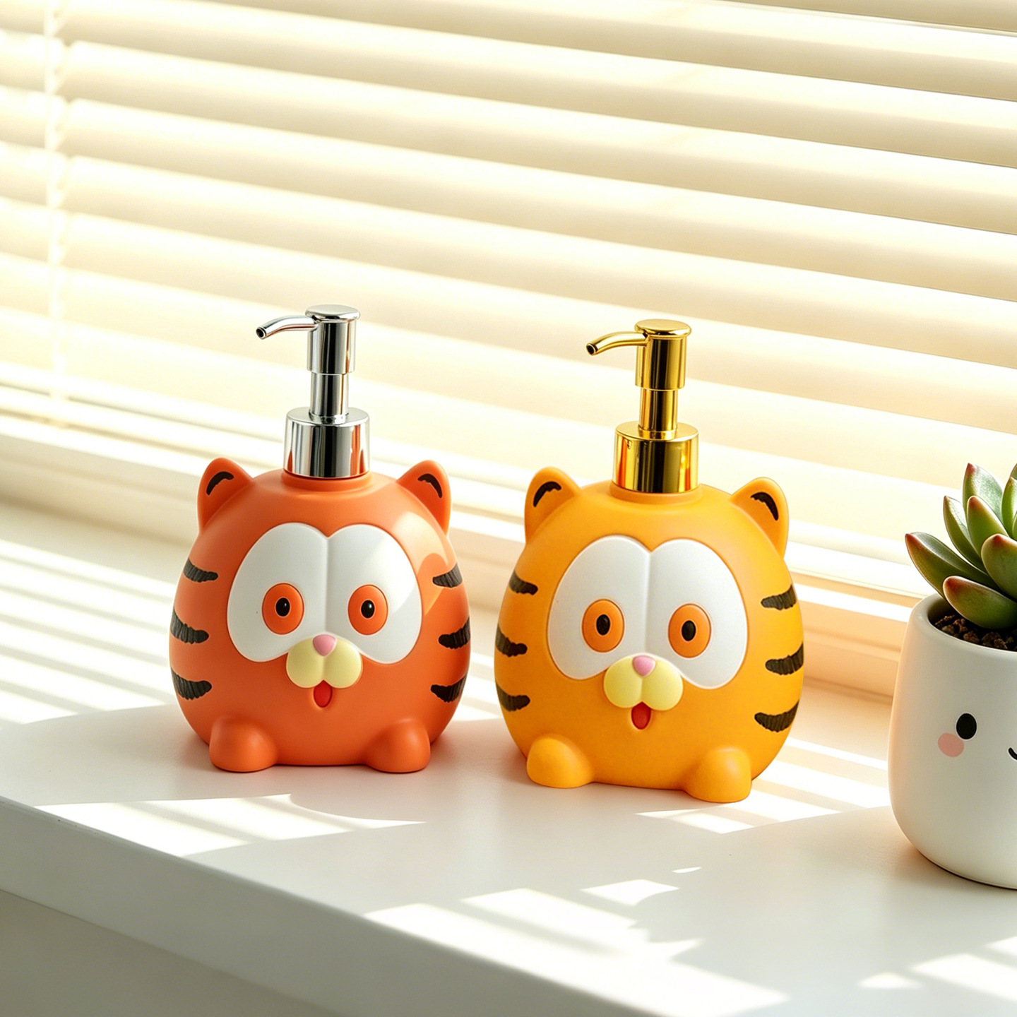Cute Garfield Cat Pump Bottle for Liquid Soap, Hand Soap Dispenser, Bathroom & amp; Kitchen Cleaner Refill Bottle — image 5