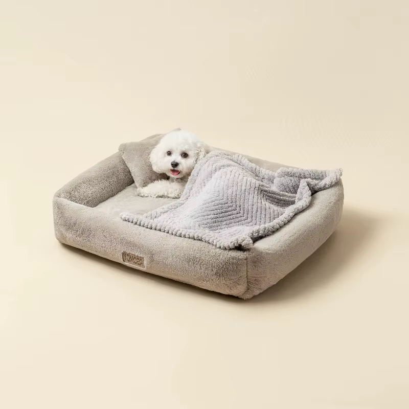Pet bed Washable Detachable Comfortable Luxury High Elasticity Rectangle Dog Bed Anti-Slip Polyester S/M/L Winter War — image 1