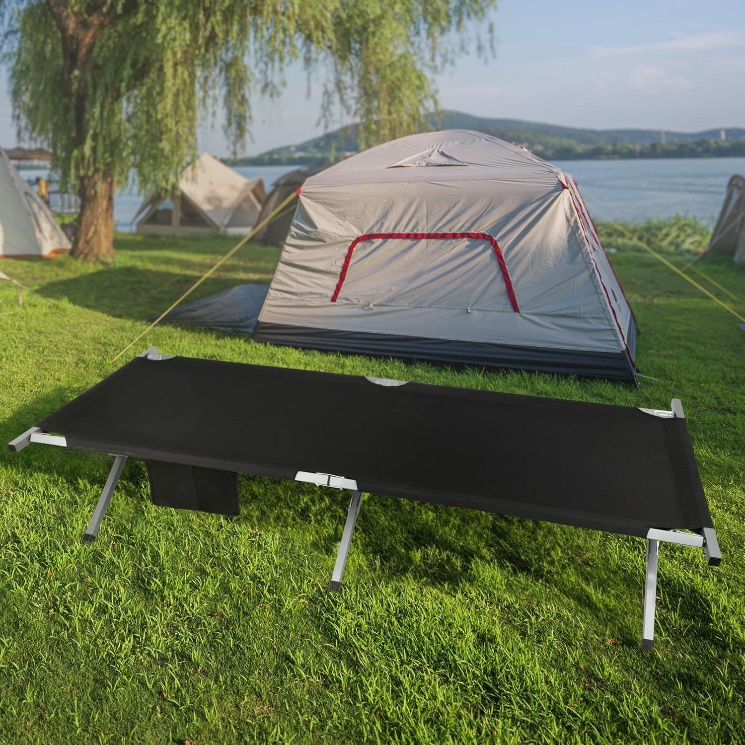 Marching Bed Outdoor Camping Bed, Foldable Lightweight Bed, Portable Camping Bed With Portable Bag, Suitable For Adult Hiking And Hunting Trips Black — image 5