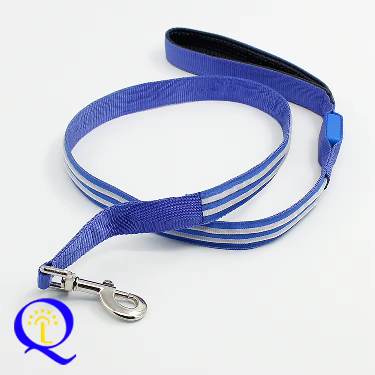 Shining Hand Holding Rope LED Pet Dog Traction Belt Nylon Dual Fiber Shining Dog Traction Rope — image 3