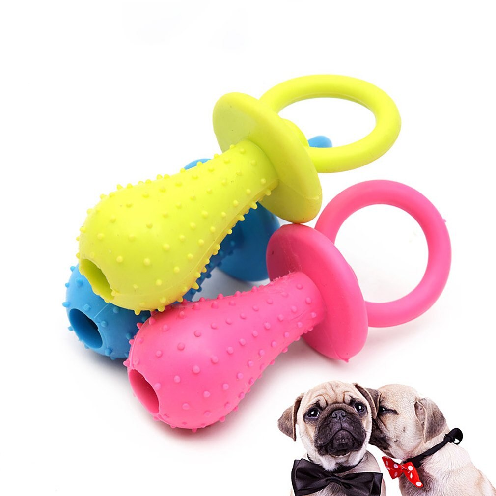 Juguetes para Perros Toy de Mordida Material de Goma Sonido de Llave Forma de Tetina para Cachorros Color Aleatorio Caliente — imagen 3