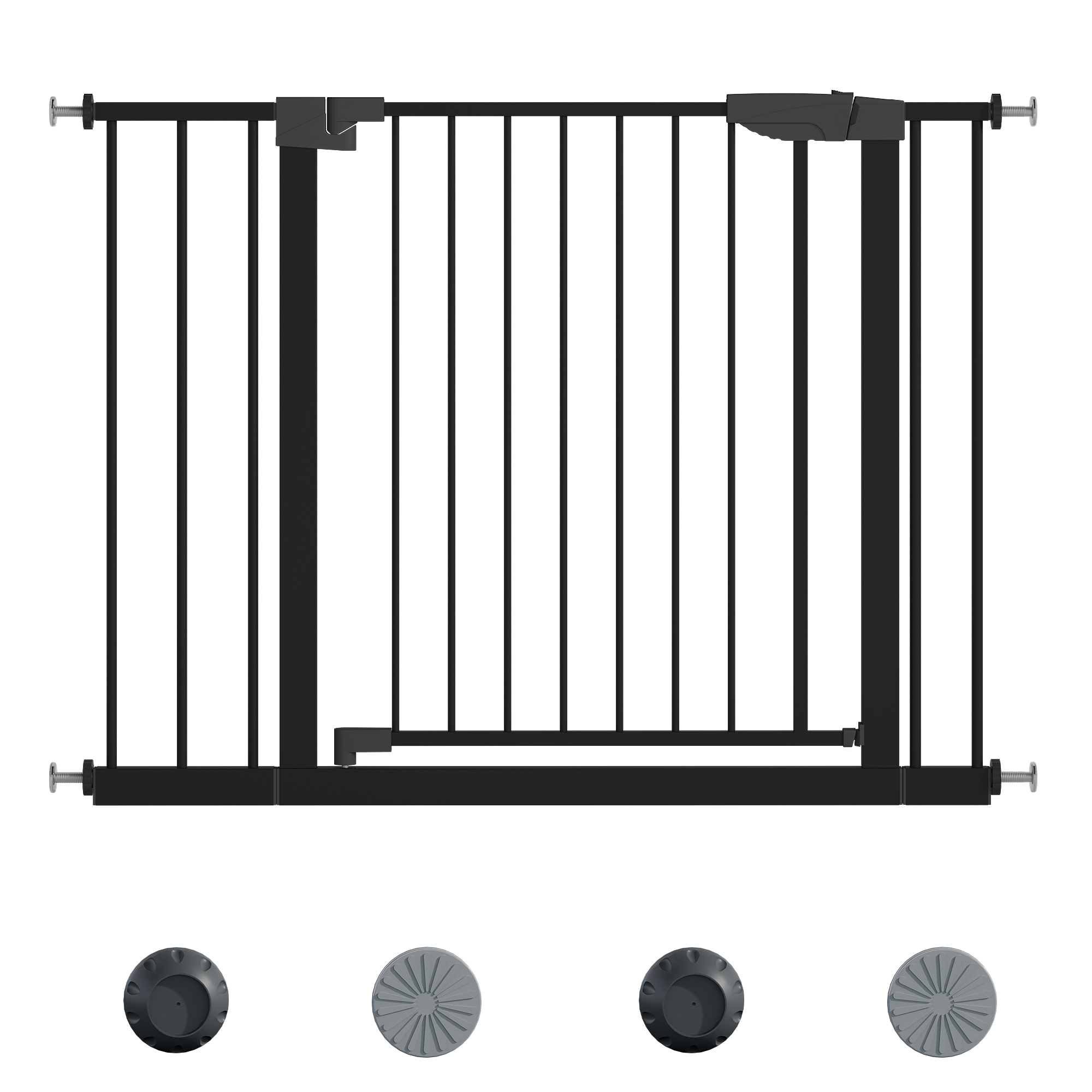 Reja para Bebés Ancha de 29.5-45.3" con Protector de Pared para Escaleras, Reja para Perros de Interior para Puertas, Sin Taladrar, Montaje a Presión, Rejas para Mascotas para Niños, Reja de Seguridad Fácil de Cruzar, Negra — imagen 25