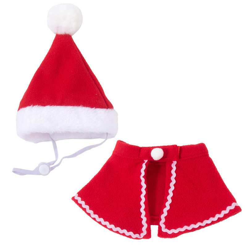 Pet Cat Dog Hat Headwear Christmas Scarf Cloak Transformation Cloak Christmas Pet Clothes — image 3