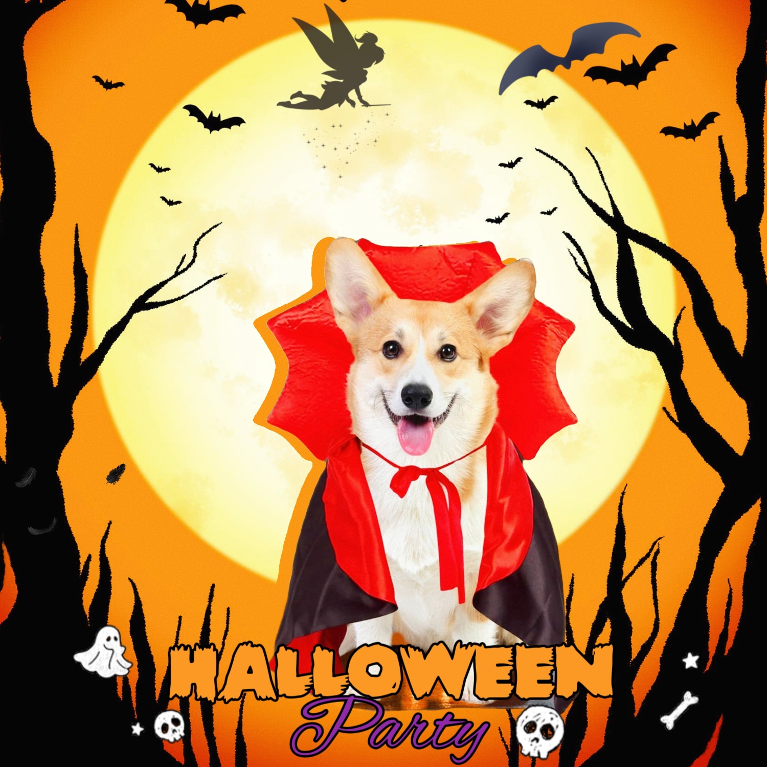 Disfraz de murciélago divertido para gatos, perros y mascotas para Halloween — imagen 3