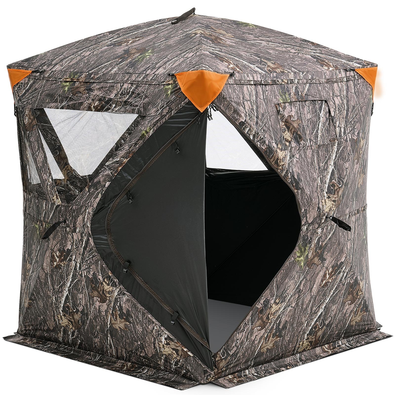 Cubilca de Caza, 270° Cubil de Tierra, Cubil Pop Up para 1-2 Personas para Cazar con Bolsa Portátil, Carpa Resistente para Caza, Ventanas Horizontales para Venado y Pavo — imagen 1