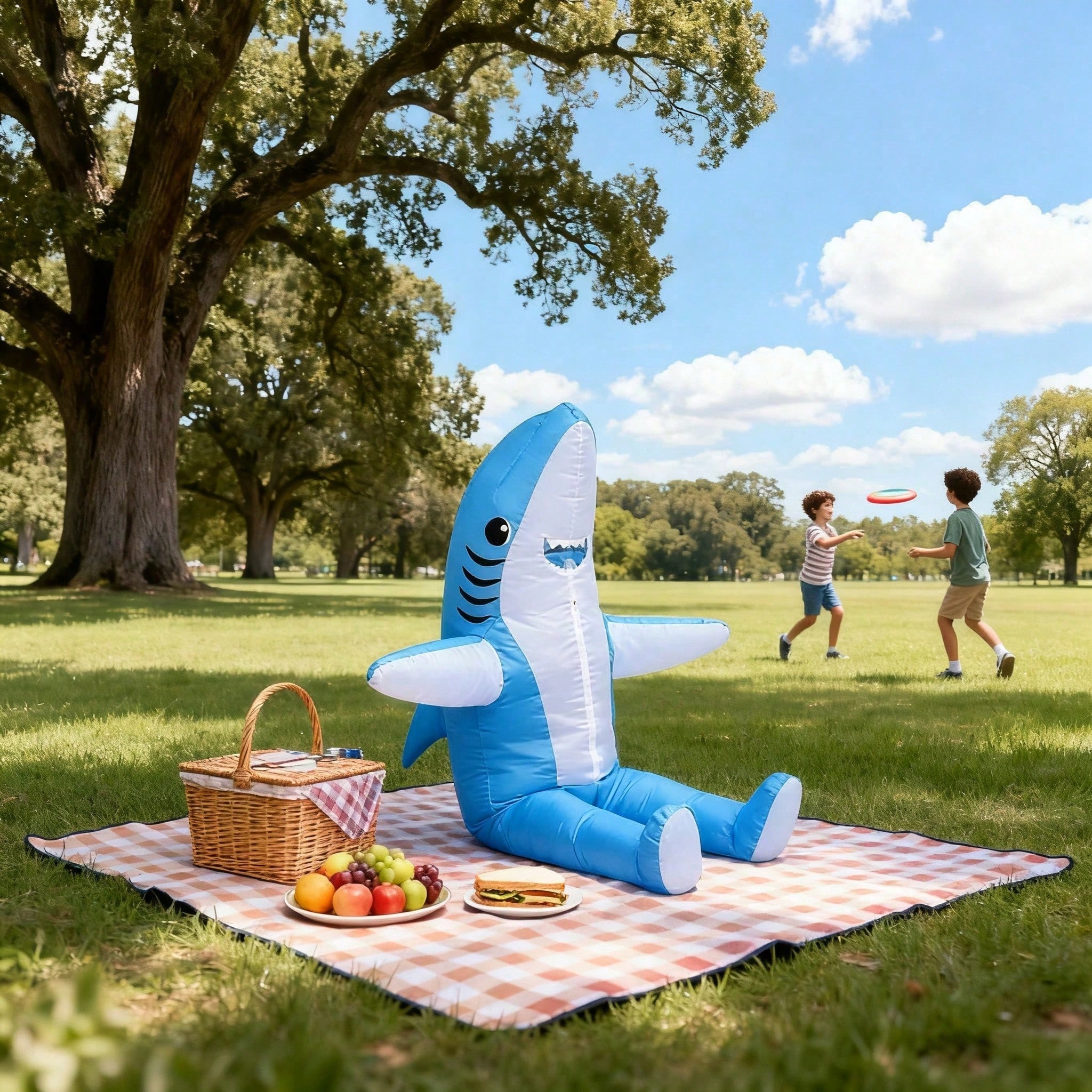 Regalo Perfecto para San Valentín, Disfraz de Tiburón Inflable, Ropa de Hilo para Fiesta de Halloween y Cumpleaños — imagen 13