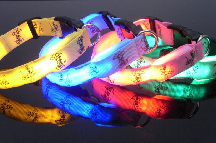 Small Dog Pet Traction Dog Collar Led Luminous Collar Than Bear Teddy Dog Cute Luminous Pet Collar — image 5