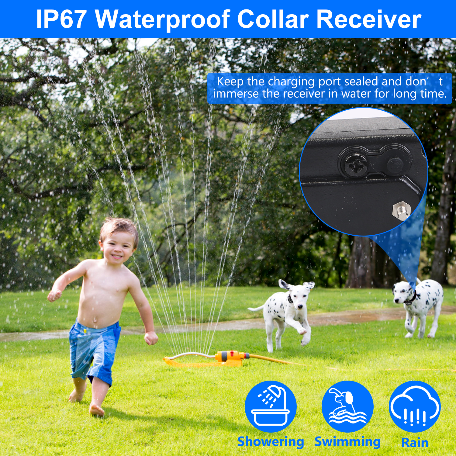1 Juego de Cerca Eléctrica Inalámbrica para Perros Sistema de Contención Perimetral con Descarga, Collar de Entrenamiento Eléctrico para Perros Pequeños, Medianos y Grandes — imagen 2
