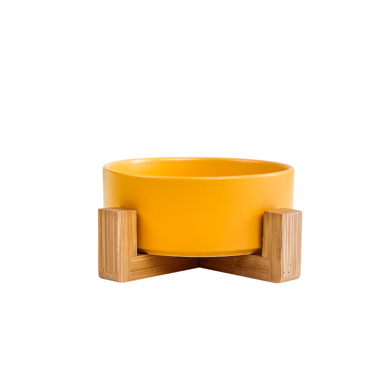 Platos para Mascotas - Estantería de Madera Plato de Ensalada Plato de Fideos Almacenamiento de Llaves Plato de Cerámica para Perros Comida doble — imagen 8
