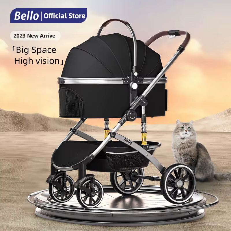 Carrito de lujo para mascotas (Listo para enviar) - Fabricante de cochecitos para perros y gatos, carritos y productos de viaje — imagen 3