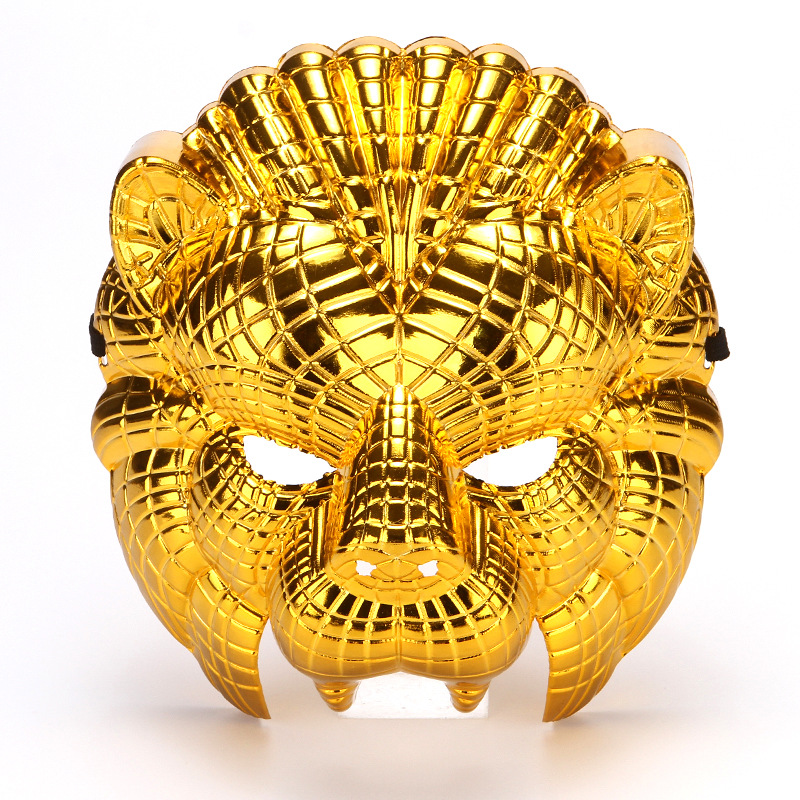 Halloween Lion Leopard Owl Pig Head Electroplated Mask Popular Movie Theme Costume Party Prop — image 7