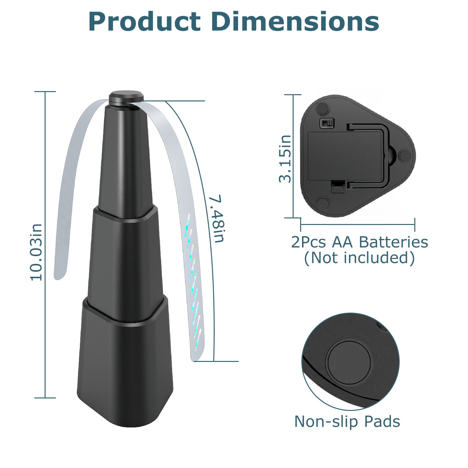 4 Piezas de Ventilador Repelente de Moscas para Verano, de Mesa, a Pilas, Disuasor de Insectos, Ventiladores Colgantes para Comida, Fiestas, BBQ, Picnics y Camping — imagen 7
