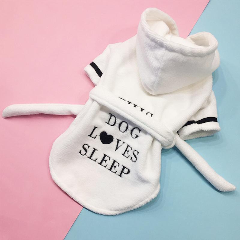 Ropa de Baño para Mascotas - Chaqueta Coral para Perros - Abrazadera y Toalla Absorbente para Cachorros Nocturnos — imagen 4