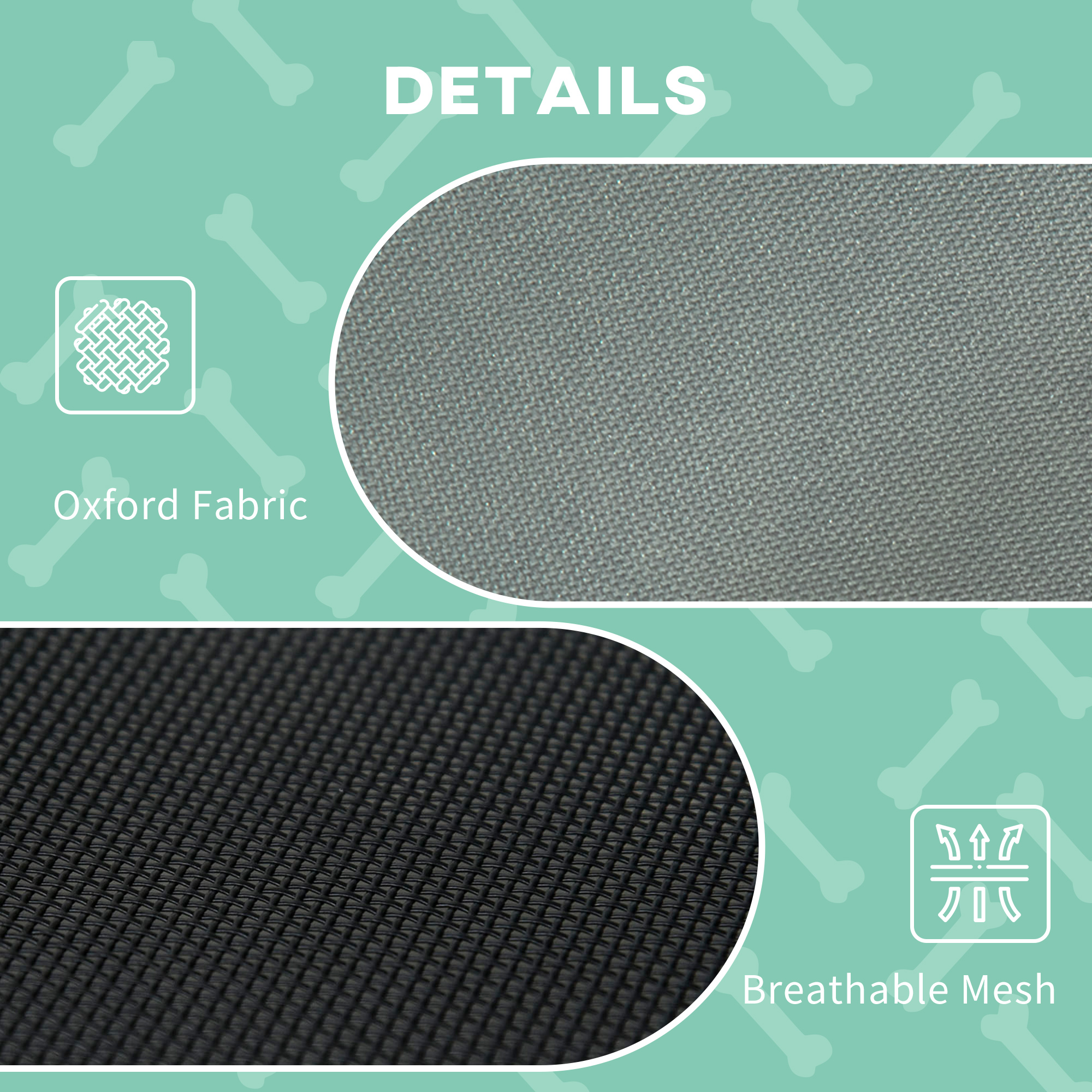 Elevated Dog Bed with Removable Canopy, Outdoor Dog Cot with UV Protection Canopy Shade, 36 inch Large Pet Bed for Camping, Gray — image 6