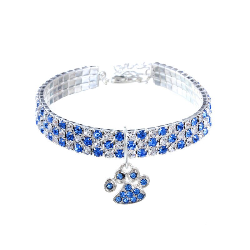 Collar de Pata con Brillo para Perros Azul/Rojo/Rosa Ajustable Accesorio de Joyería — imagen 6